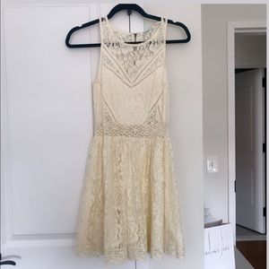 Kimchi Blue Lace Floral White Dress- XS